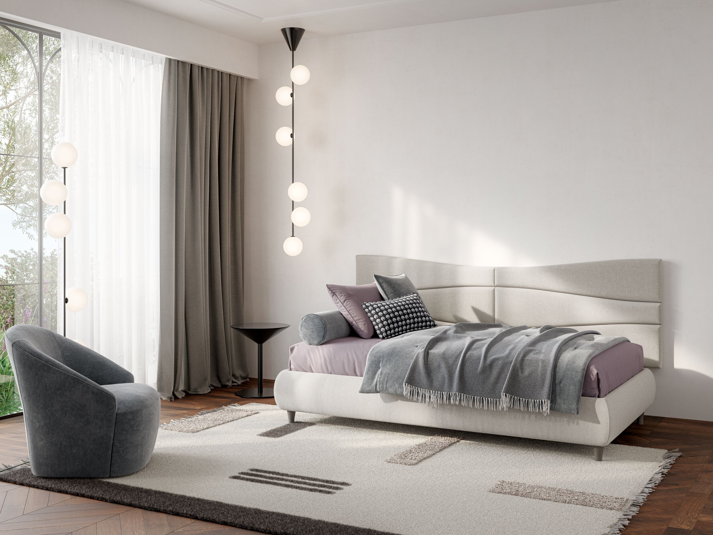 Мягкое изголовье Twils BOISERIE FLUTE ARCH-00014866