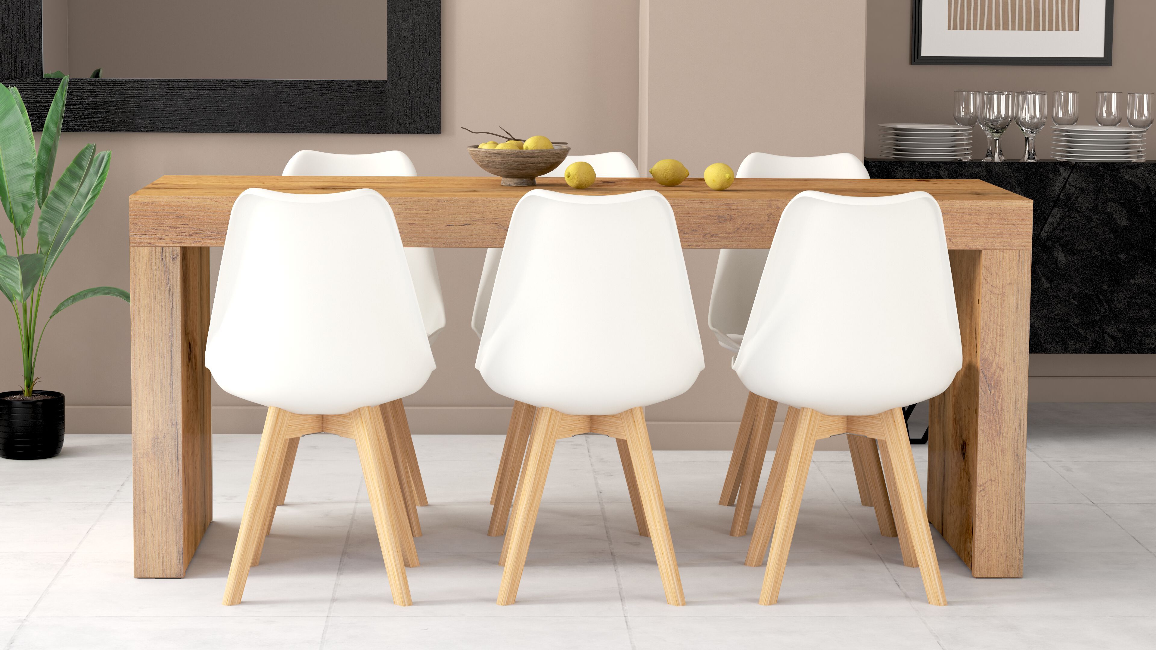 Прямоугольный меламинированный обеденный стол с беспроводным зарядным устройством Mobili Fiver Evolution ARCH-00074488 - Вид №6