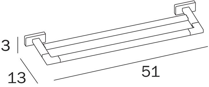 INDA® Вешалка для полотенец из хромированной латуни Lea A1819b/c - Вид №2