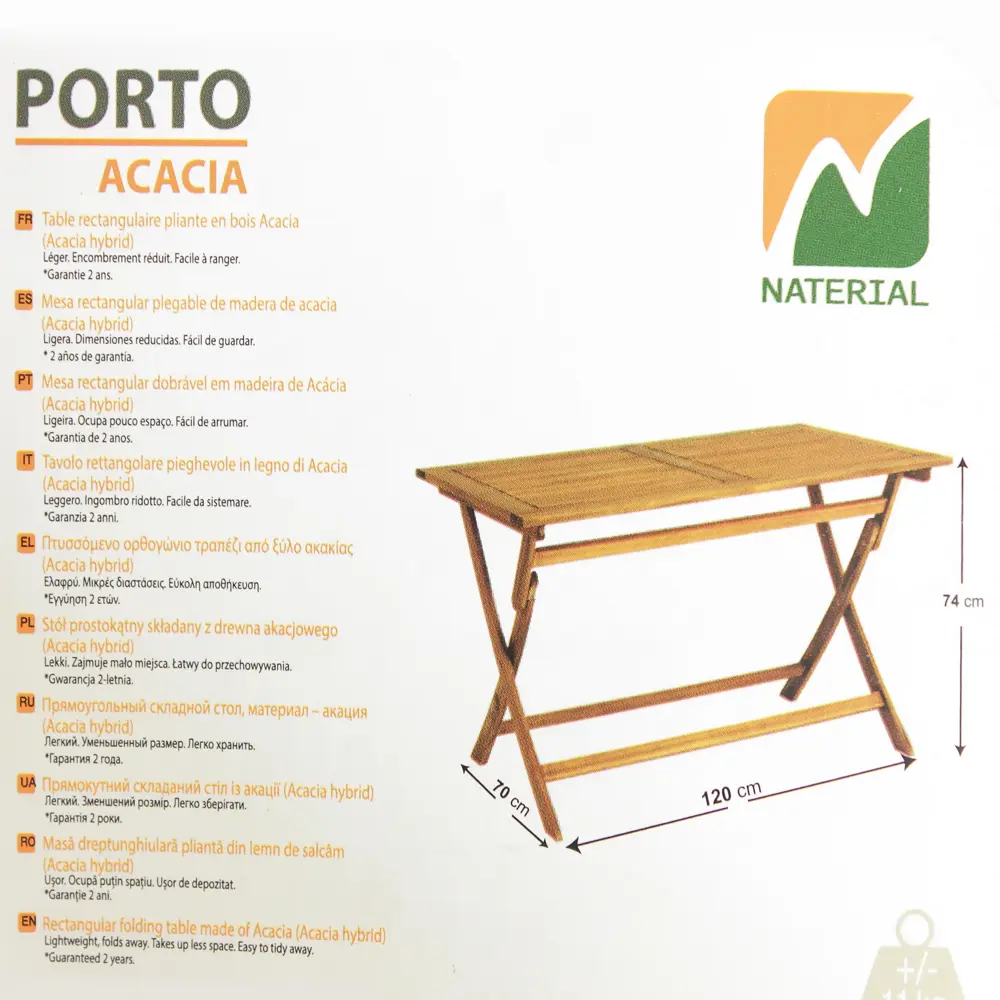 Стол Naterial складной «Порто», акация 18838645 STLM-2067657  - Вид №17