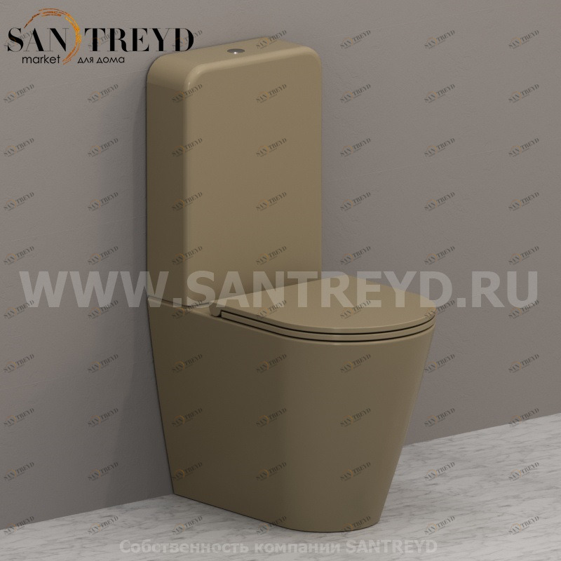 FO003PAFO008PABA016 Компакт унитаз с бачком Бежевый Ceramica Globo FORTY3 Италия