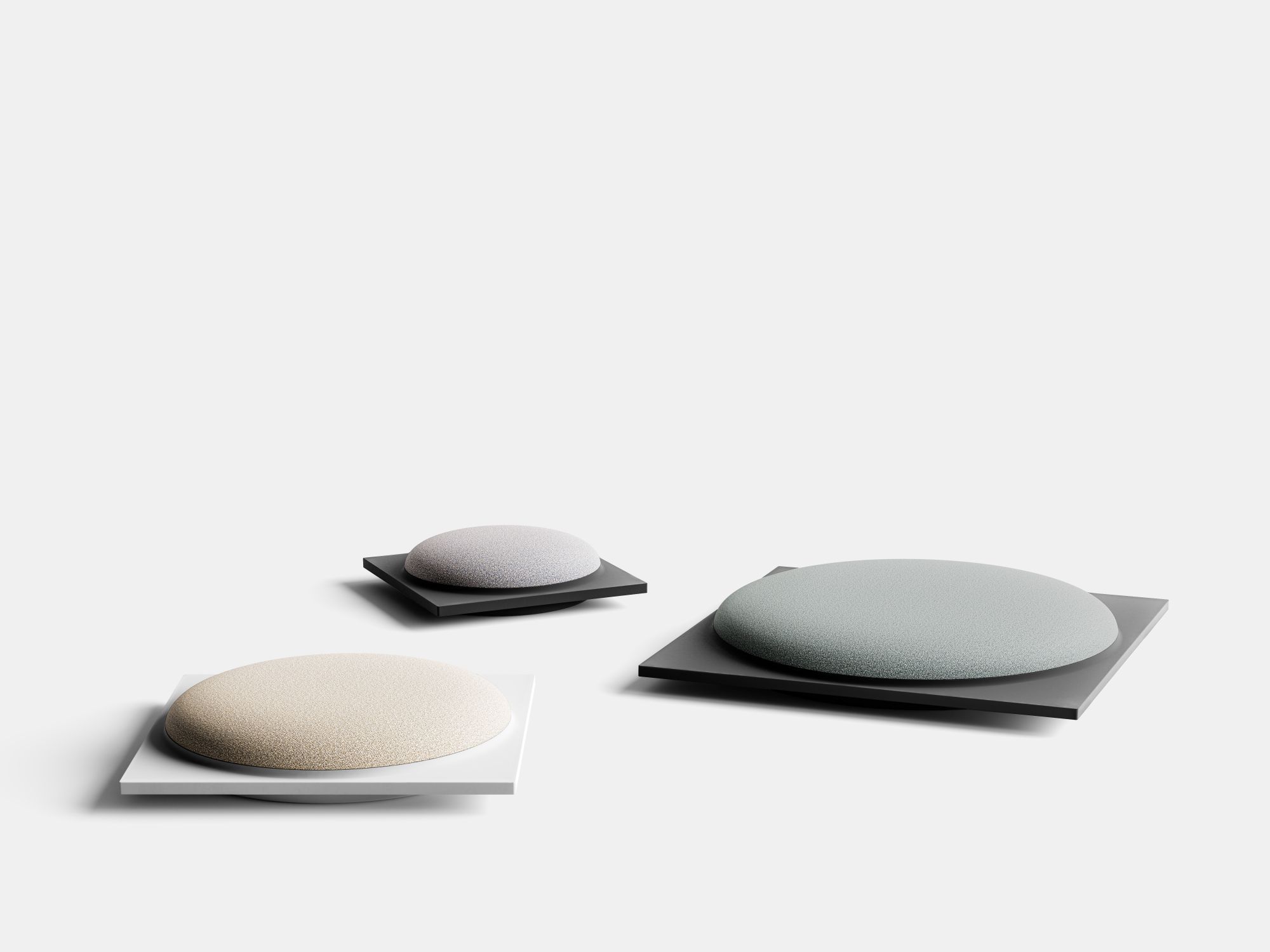 Бетонный квадратный пуф PULKRA купол ARCH-00069173 - Вид №1