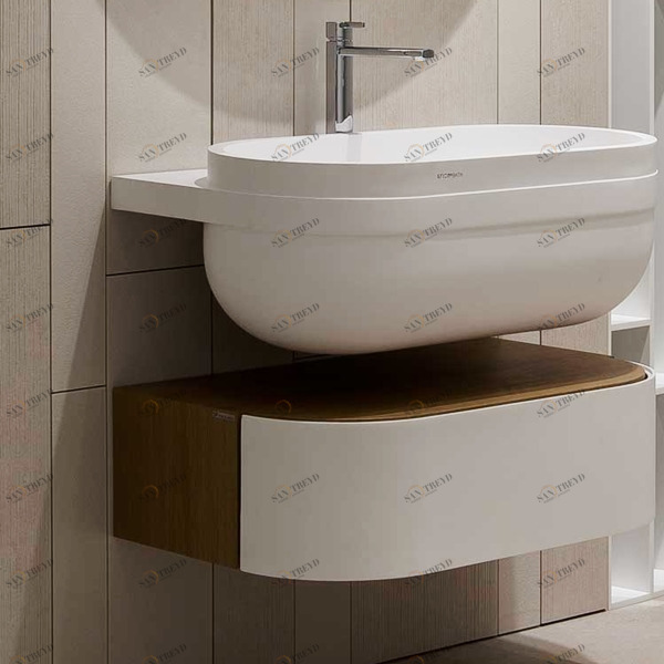 S502700018 Подвесная раковина настенная овальная SYSTEMPOOL  белая 