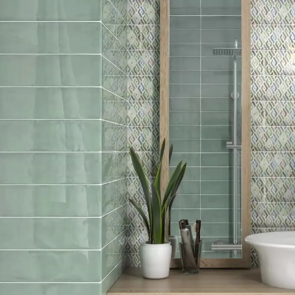 Керамическая плитка Kerama Marazzi Монпарнас для стен в сочном зеленом цвете 86360069