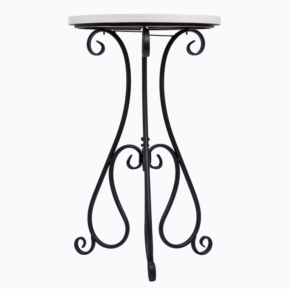 Кофейный столик круглый черно-белый с рисунком 50 см "Седьмое небо" Fornasetti BYOBJECT FORNASETTI 014305 Белый;черный Object Desire  - Вид №1