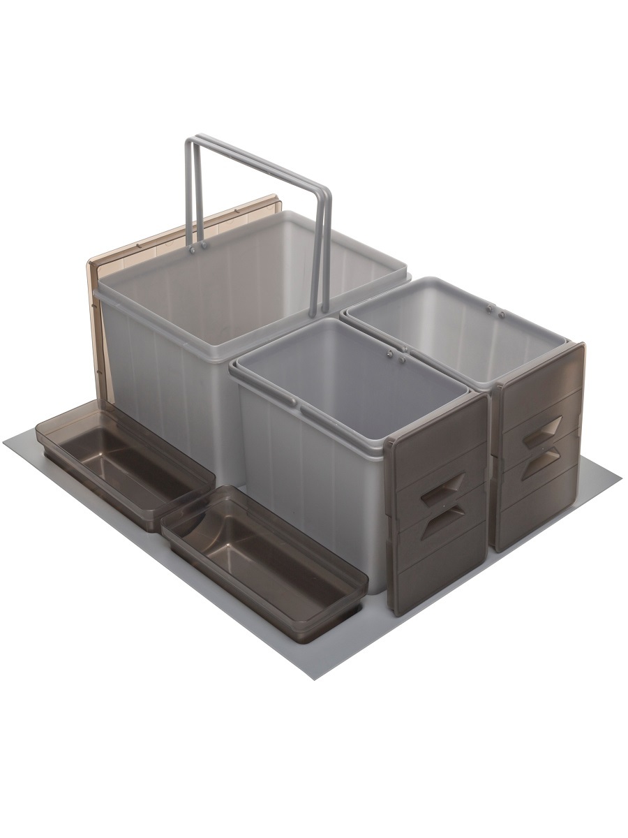 Система сортировки мусора Omega 600/24/3 Metallic Grey NAVAKO 10310 - Вид №1