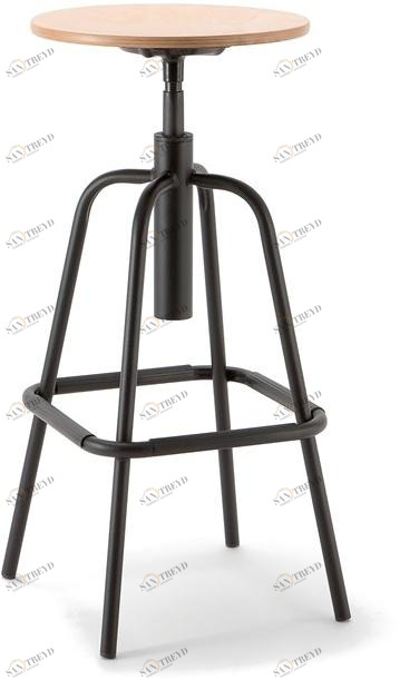 Linea Fabbrica Высокий табурет из бука с регулируемой высотой Mea wood sun-id-1453921