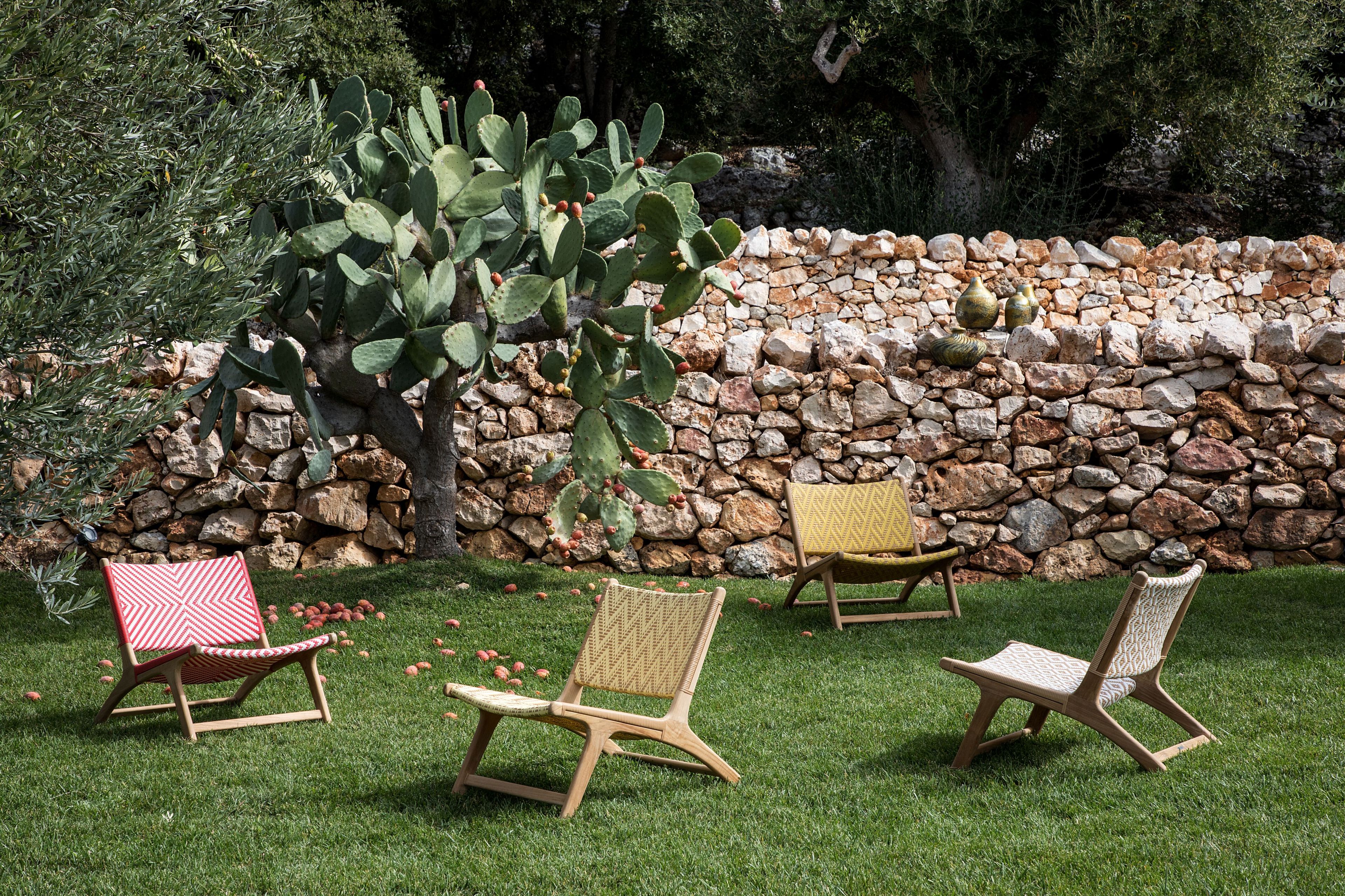 Садовое кресло из тикового дерева и синтетической ткани cbdesign Vienna Relax ARCH-00041545 - Вид №15