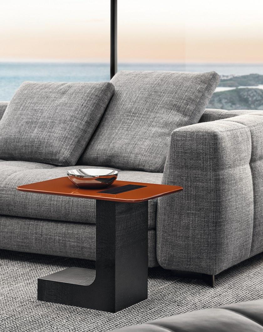 Minotti Прямоугольный деревянный журнальный столик с лакированной столешницей Block sun-id-1455464 - Вид №3