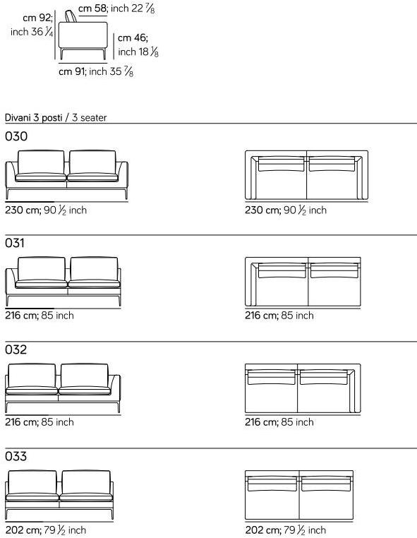 AMURA 2-х местный кожаный диван Leonard Am024.030 - Вид №7