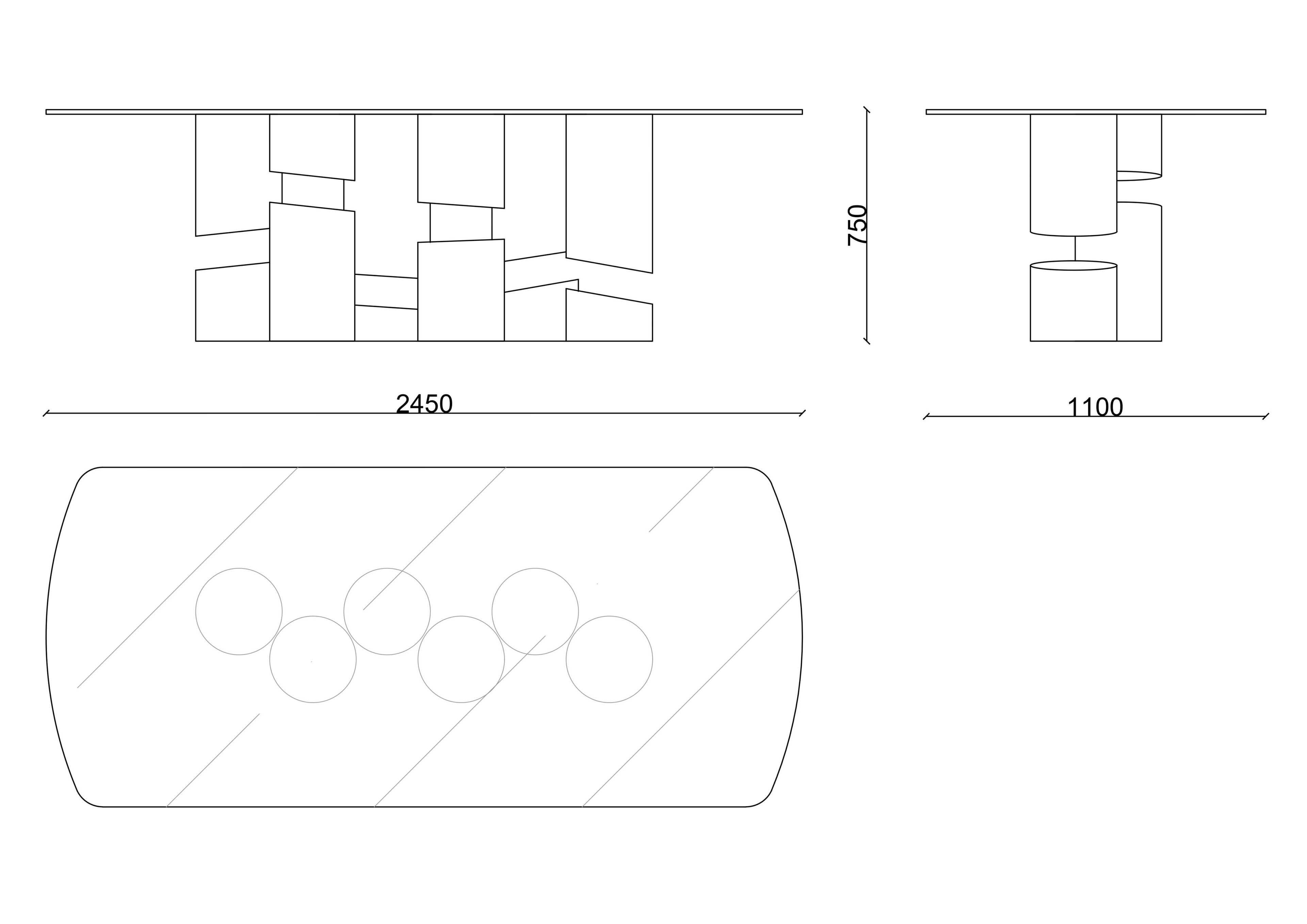 Стеклянный и металлический стол RIVATELIER SILVERSTONE ARCH-00003513 - Вид №1