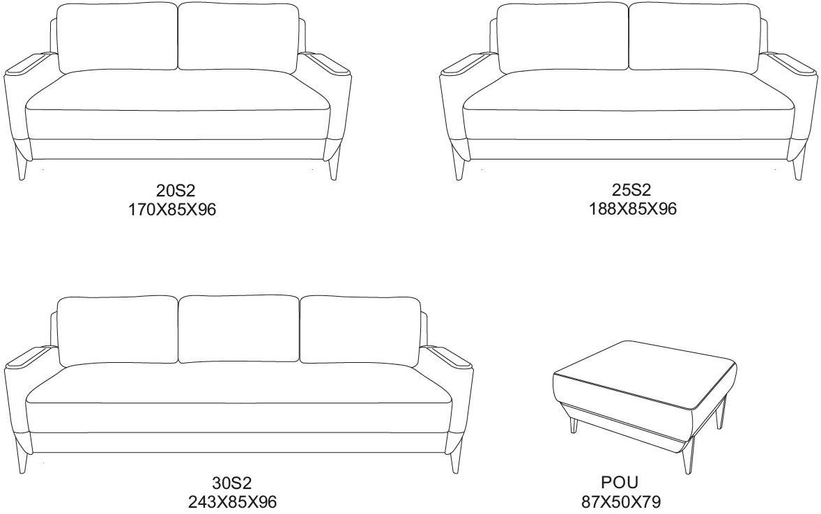 Recor Home 3-х местный тканевый диван Merlot 30s2  - Вид №1