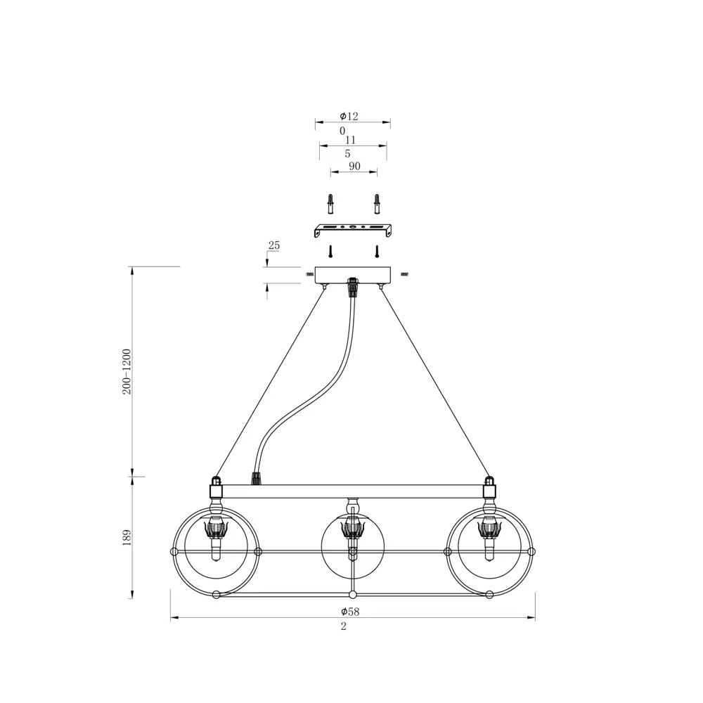 Люстра подвесная Carcass 8 ламп 24 м² цвет золотой/серебристый/белый 89370806 STLM-2090437 Maytoni  - Вид №11