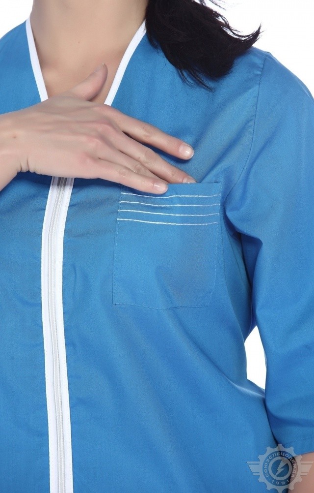 66184 Куртка "Сервис" темно-голубая  Медицинская одежда  размер 56/158-164 Спецодежда  - Вид №3