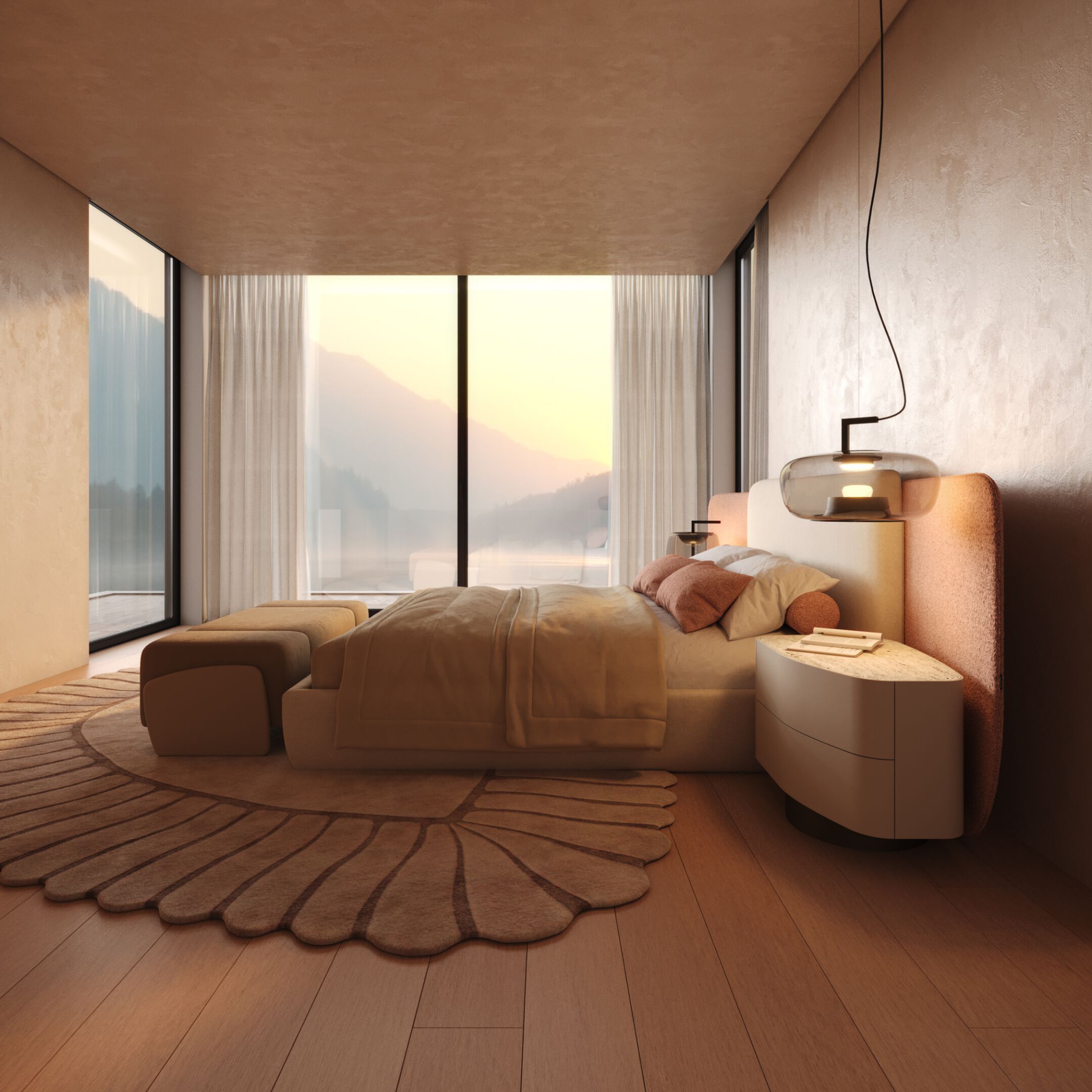 Деревянная тумбочка с ящиками и каменной столешницей Stylish Club Stone ARCH-00035473 - Вид №4