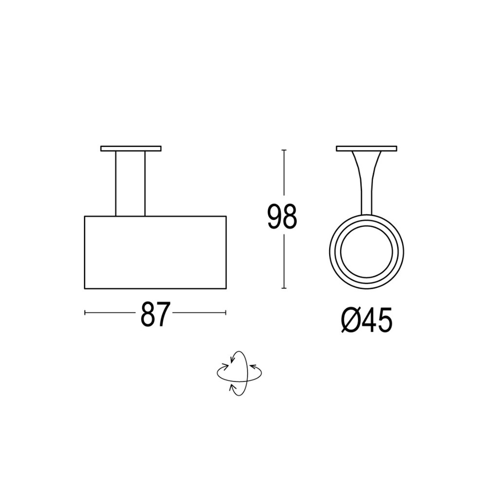 Point Evo 0R Ghidini Point Evo Ceiling Recessed .01 Белый (Матовый)  - Вид №1