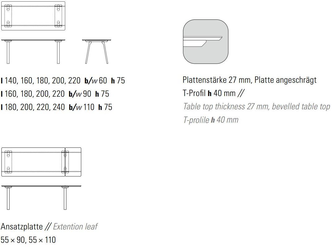 ZEITRAUM Раздвижной прямоугольный стол из массива дерева Rail sun-id-1478499 - Вид №5