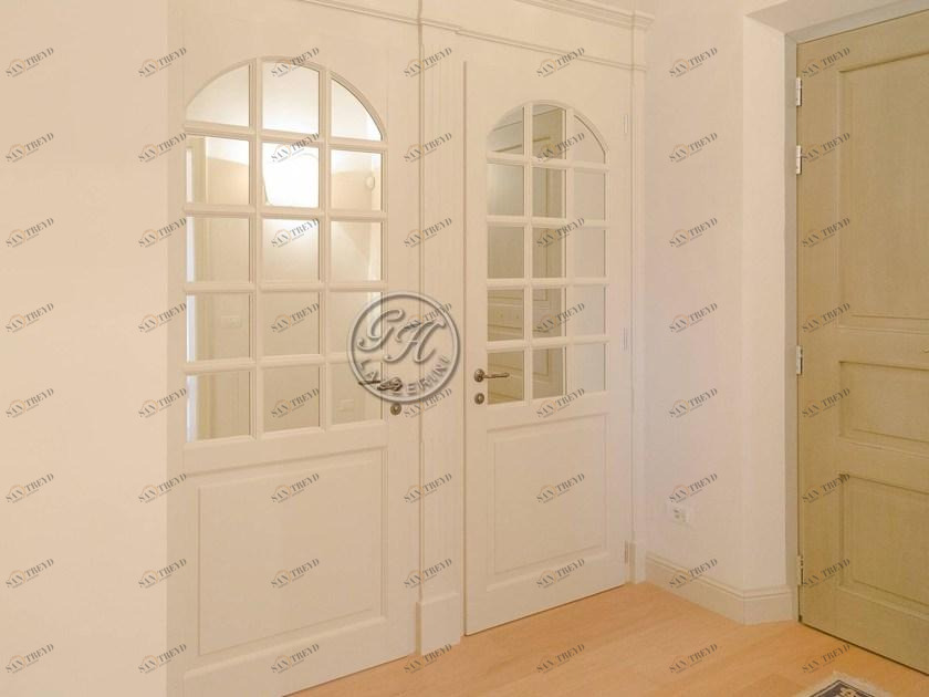 GH LAZZERINI Распашная лакированная дверь из дерева и стекла sun-id-1491730