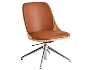 Поворотный стул с регулируемой высотой из кожи