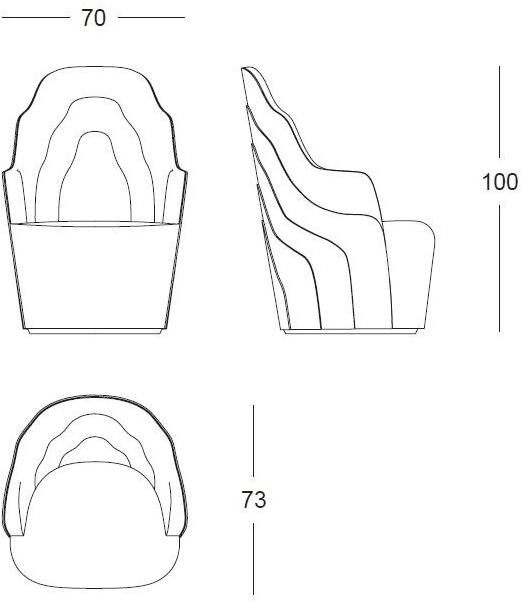 BD Barcelona Design Мягкое кожаное кресло Couture sun-id-1402528 - Вид №15