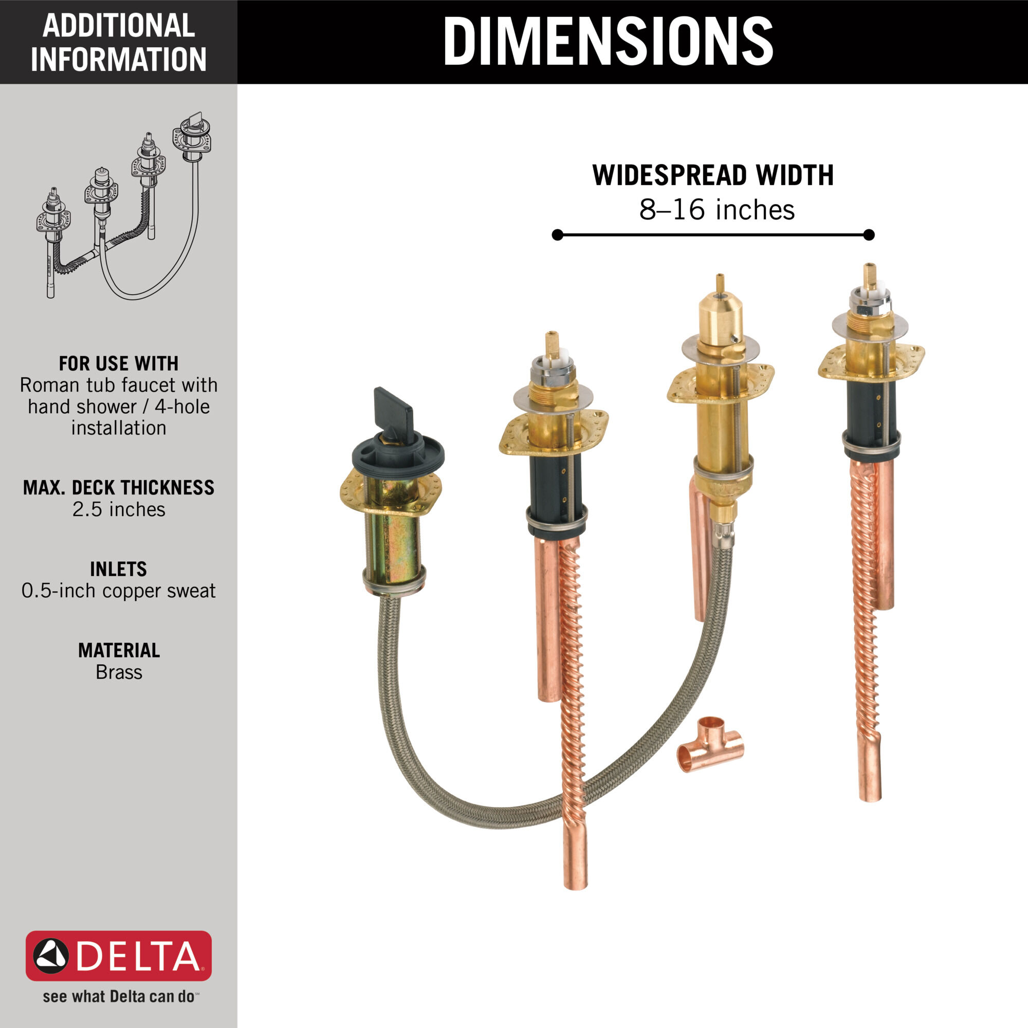 Гибкое крепление с двумя ручками и ручным душем Delta Faucet R4707 - Вид №2