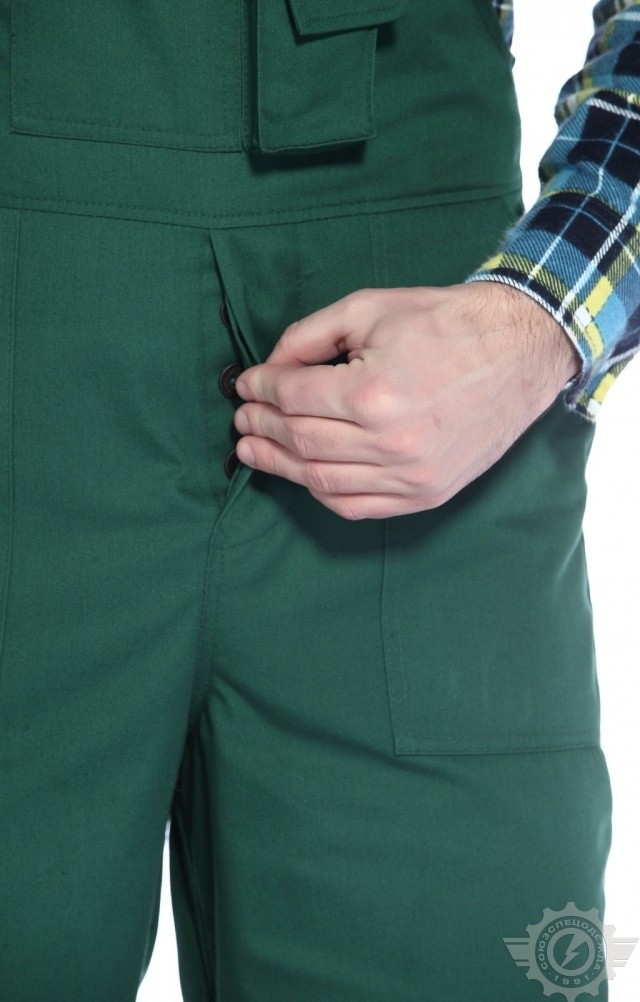 65609 Полукомбинезон "Эксперт-2" зеленый  Летняя спецодежда  размер 56-58/182-188  - Вид №7