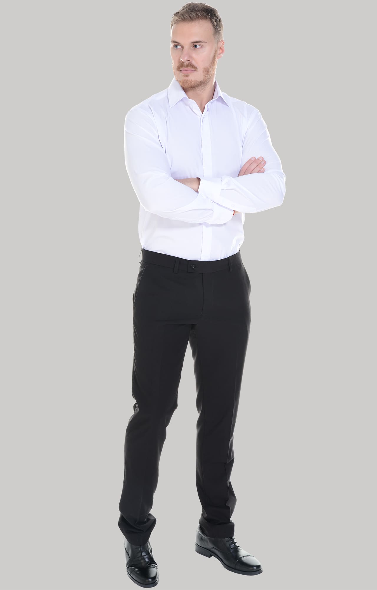 62463 Рубашка мужская  white El-Risto  Корпоративная одежда  размер 40/176-182  - Вид №31