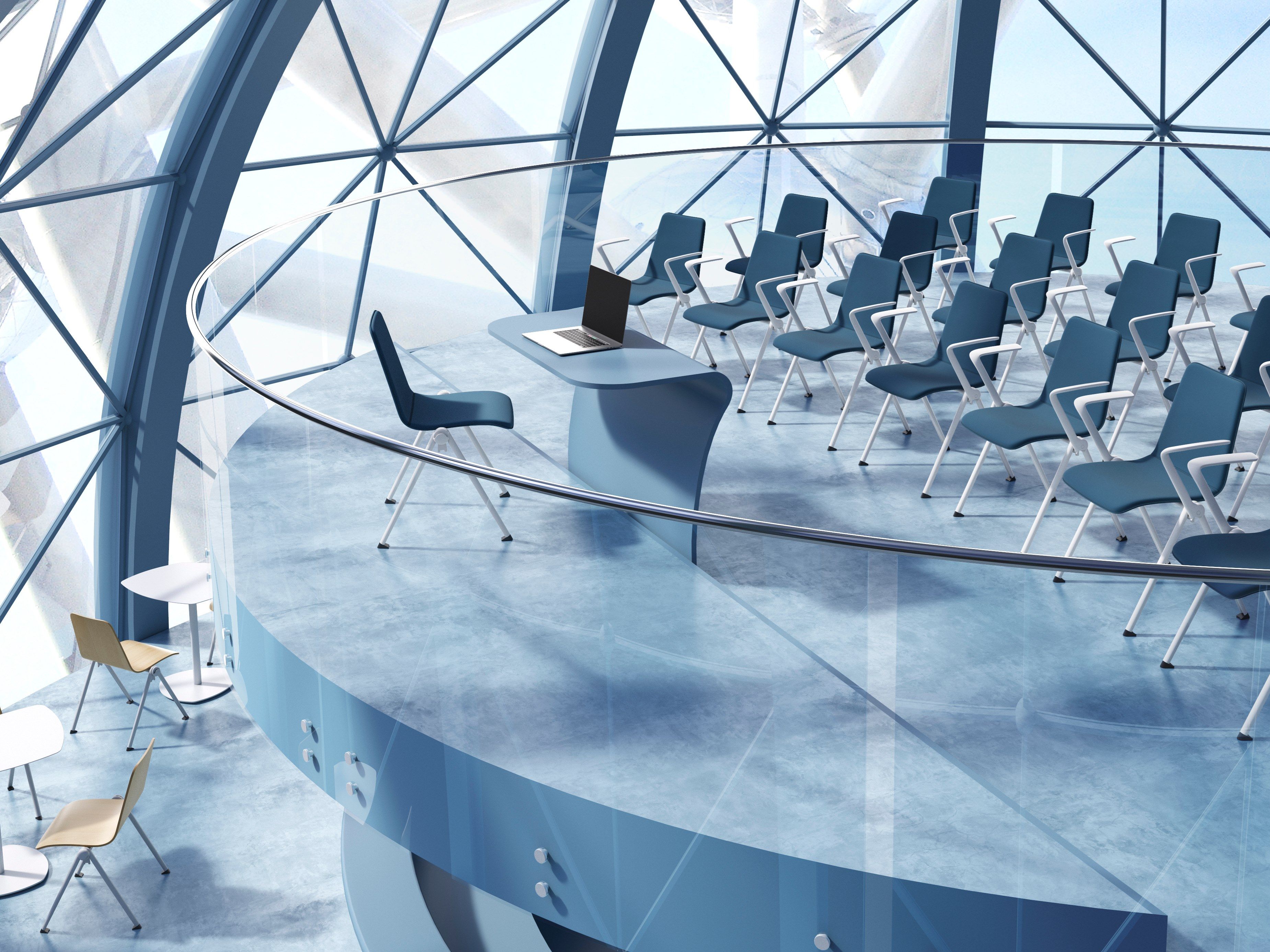 Штабелируемый тканевый мягкий стул для конференций с подлокотниками SITLOSOPHY® Lagom ARCH-00038411 - Вид №2