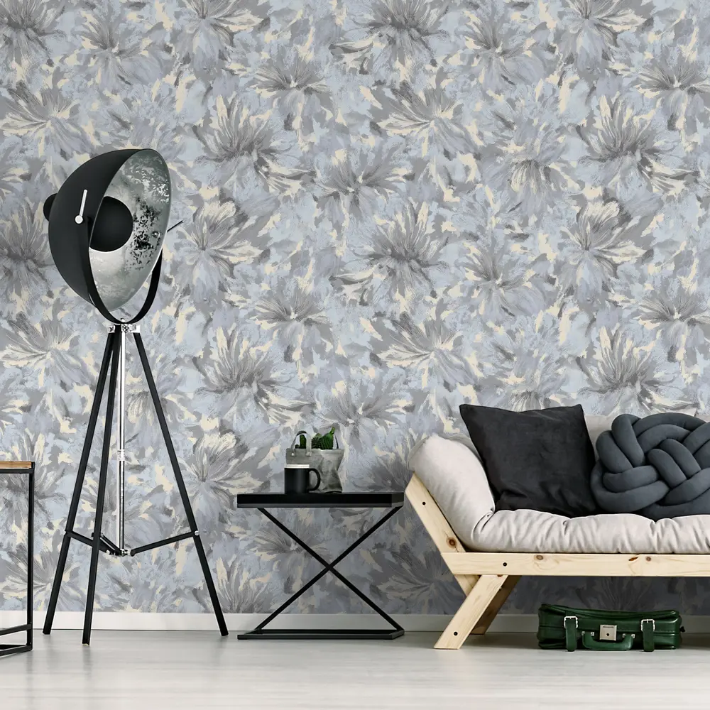 Обои флизелиновые Grandecolife Vera серые 1.06 м GDR152103 89365765 STLM-2141550 - Вид №4