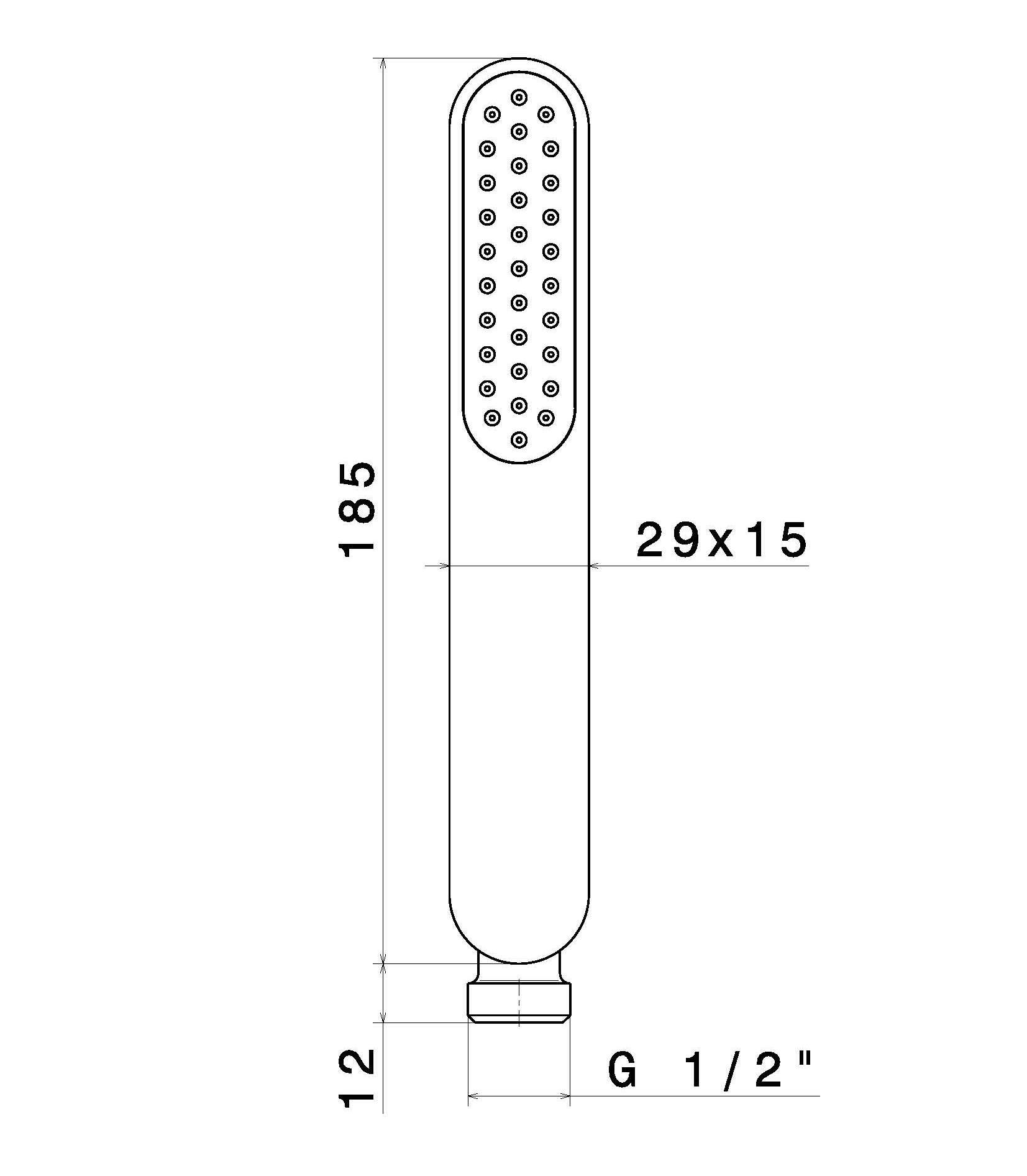 Ручной душ из АБС с фиксированной струей Newform набор для душа ARCH-00142606 - Вид №2