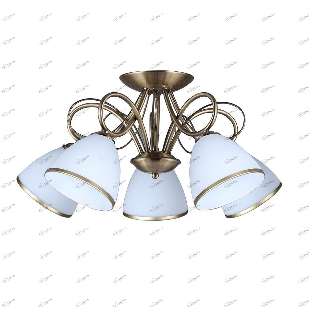 Потолочная люстра Omnilux Alimini OML-25307-05 OMNILUX ALIMINI 336866 Белый;бронза 