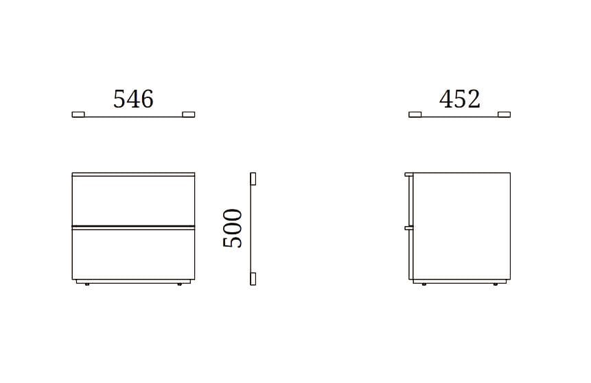 Деревянная прямоугольная тумбочка Febal Casa Gae ARCH-00137502 - Вид №3