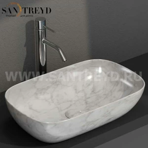 B6R60MC Накладная раковина на столешницу  прямоугольная Ceramica Globo T-EDGE