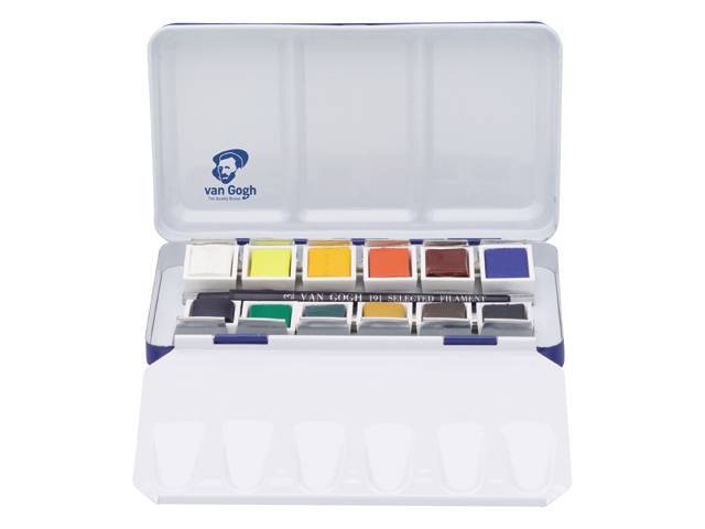 20838712 Краска акварель Набор акварельных красок Van Gogh National Gallery 12цв кювета металлический короб Royal Talens 