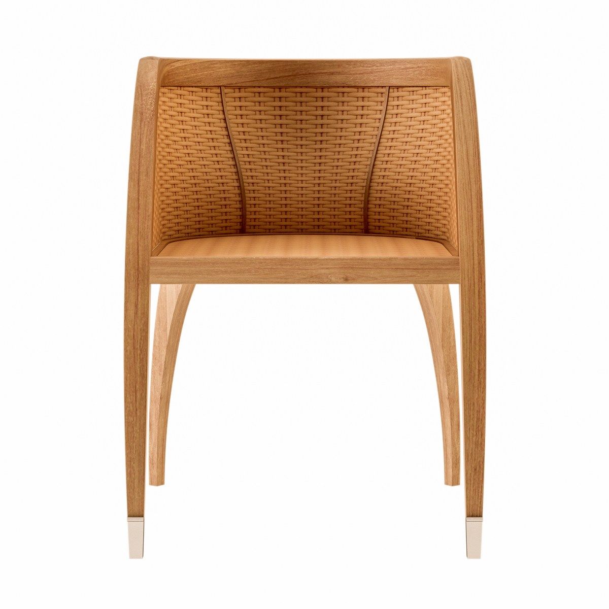 Стул для сада из тикового дерева с подлокотниками ASTELLO Coquelicot ARCH-00016349 - Вид №1