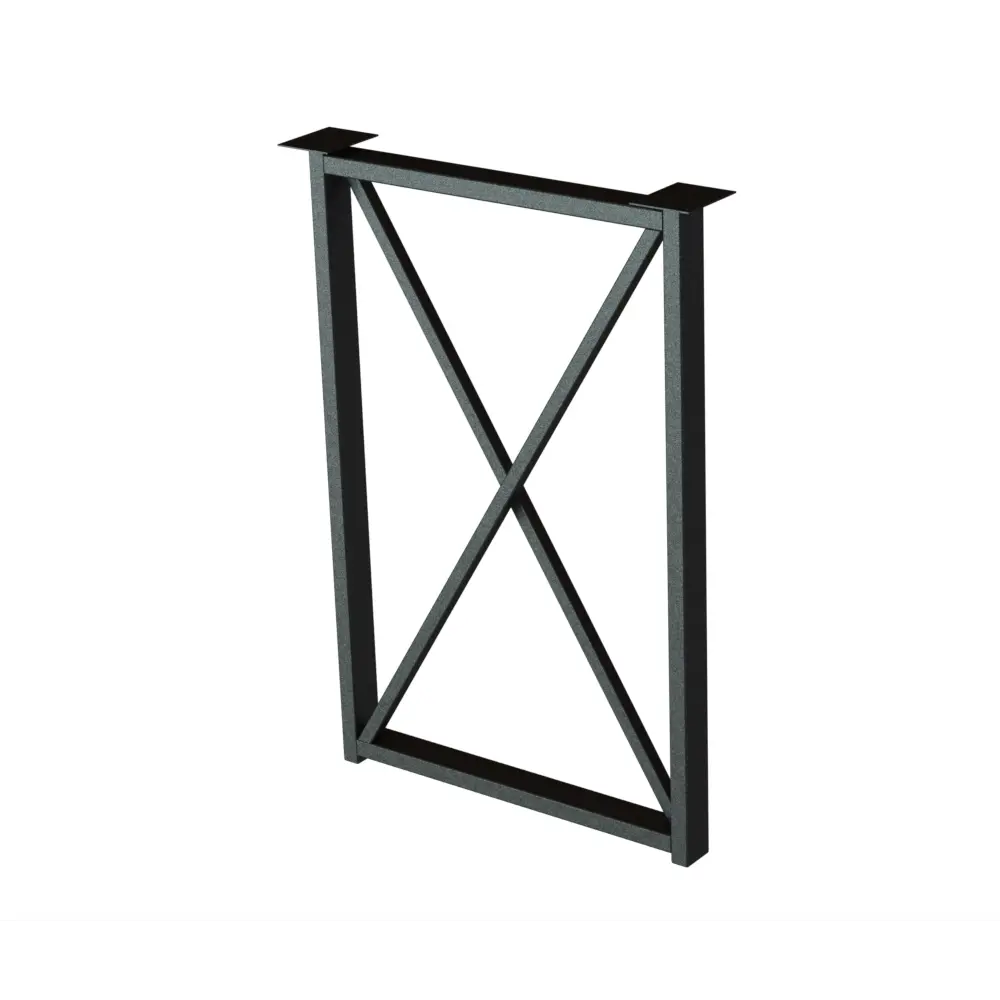 Подстолье для рабочей поверхности Лофт 85 см металл цвет черный METALLCART STLM-2119565