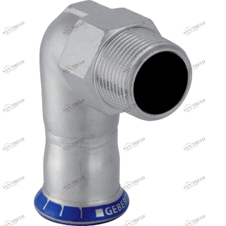 GEBERIT 33834 Переходной угольник Geberit Mapress из нержавеющей стали 90°, с наружной резьбой 