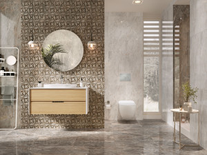 Пол / керамогранит с мраморным эффектом