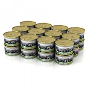 Т0035811*24 Корм для кошек для стерилизованных и кастрированных, тунц, лосось паштет, банка 85 г (упаковка - 24 шт) Pro Plan