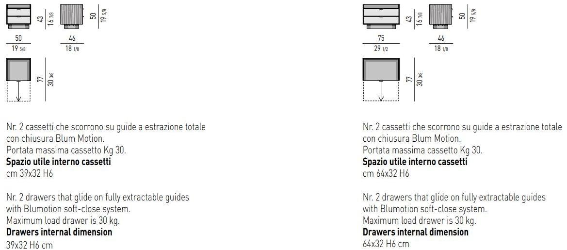 Minotti Прикроватная тумбочка из лакированной древесины с ящиками Darren sun-id-1424333 - Вид №1