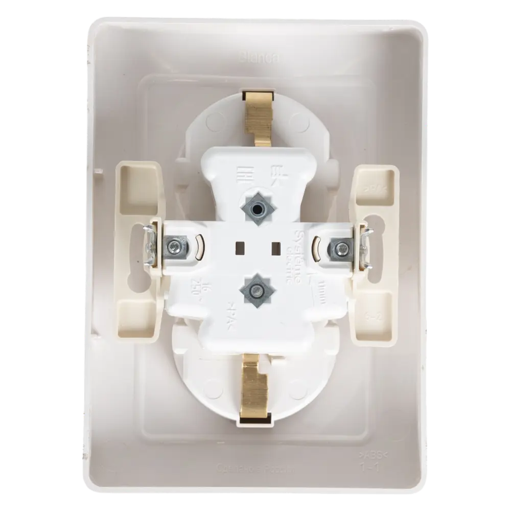 Розетка двойная встраиваемая Systeme Electric Blanca с заземлением 16 А IP20 цвет титановый 84500073 STLM-2024031 - Вид №4