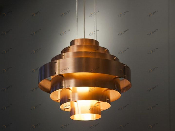 ICI ET LÀ Подвесной светильник из меди ручной работы sun-id-1498375