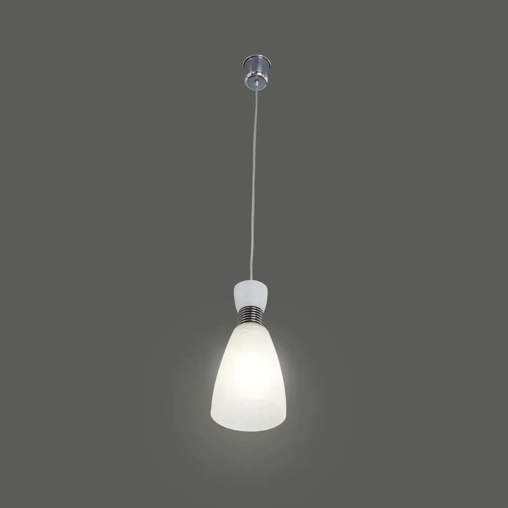 Подвесной светильник Лоск 1xE14x60 Вт, металл/стекло, цвет хром/белый MW-Light STLM-2089015 - Вид №3