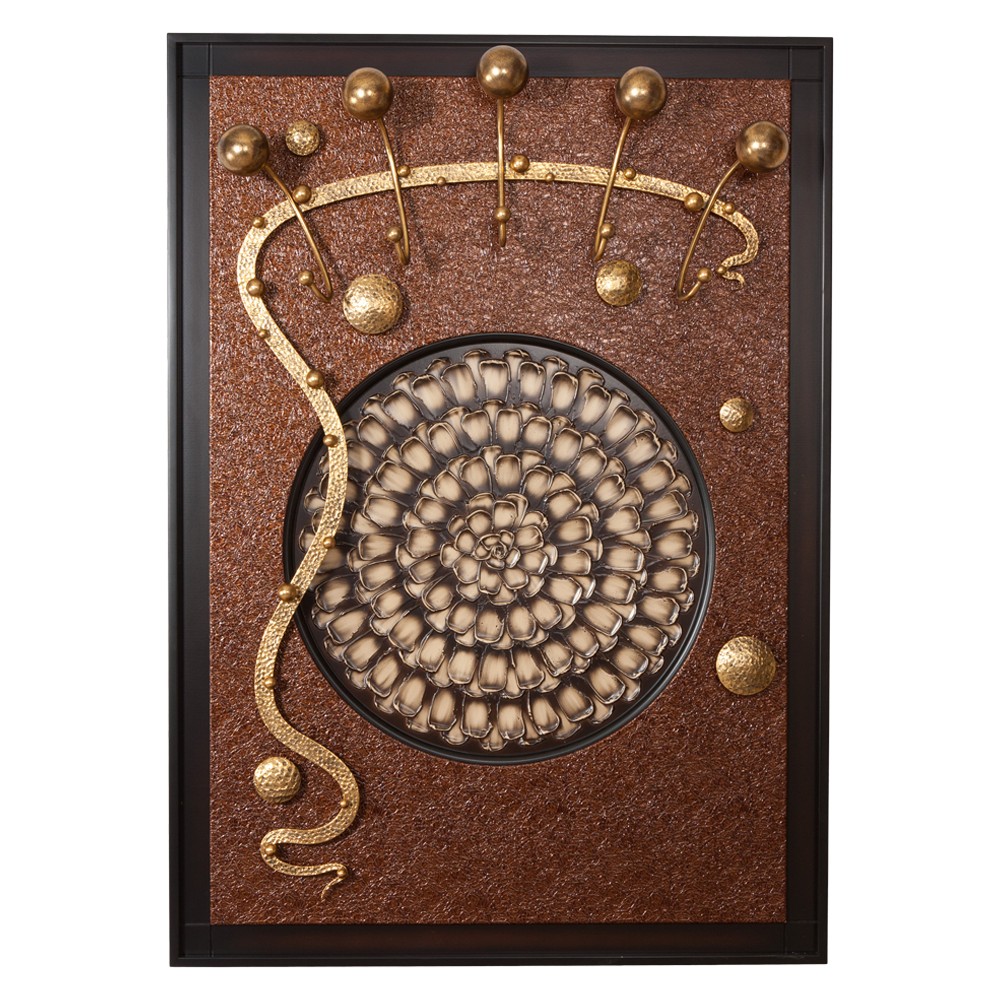 15007 Вешалка настенная Heri 2 Каштан BOGACHO 4627155810542