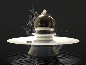 Керамический крытый фонтан с декором ручной работы