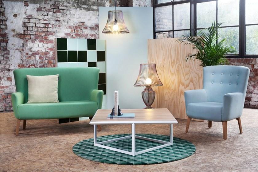 Deadgood Оптический круглый шерстяной ковер ручной работы  Kr1c-14  - Вид №6