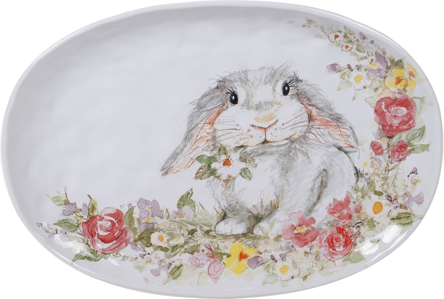 10648261 Certified International Блюдо овальное Certified Int. Милый кролик 44x32см, керамика Керамика 