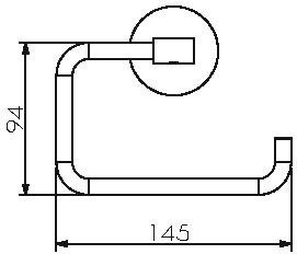 30843A Бумагодержатель подвесной цвет хром LANGBERGER molveno - Вид №2