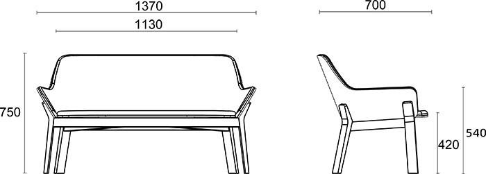 ALKI Диван из ткани Koila sun-id-1407458 - Вид №4