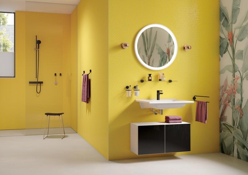 815.04.11065 Стеклянная кружка с держателем HEWI Halter und Becher  - Вид №2